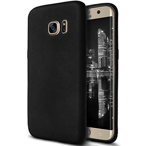 MyCase Funda para Samsung Galaxy S7 Edge | TPU | en Negro | Antigolpe