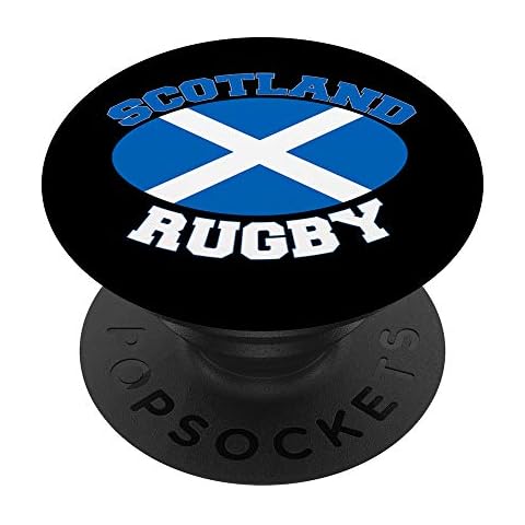 Scotland Flag Rugby Ball Sports Players Scottish Gifts PopSockets PopGrip: Swappable Grip for Phones & Tablets Cover