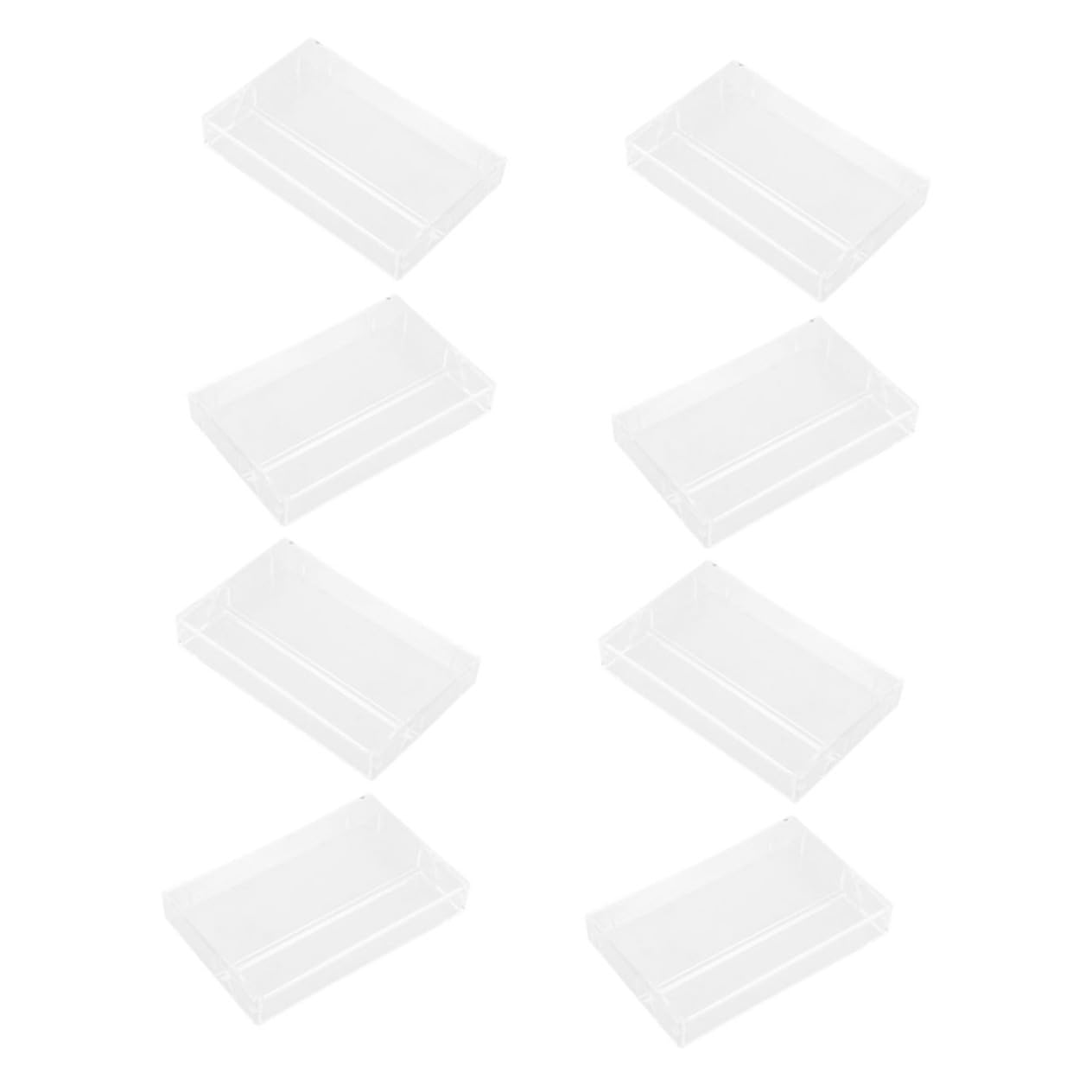 BESTonZON 8pcs Vintage Cassette Storage Box Multi-purpose Cassette Holder for Tapes and Notes Compact Organizer for Use