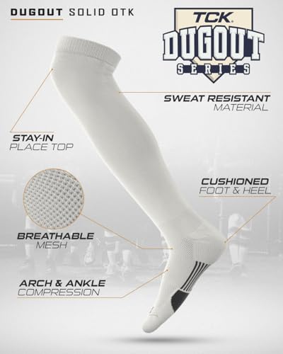 Image of TCK USA Made Over-the-Knee Socks for Baseball, Softball, & Football | Performance Athletic Socks for Boys, Girls, Men & Women