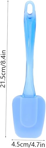 Miniatura 2 de ABOOFAN 3 espátulas de silicona resistentes al calor para mezclar volteos, raspar y hornear, utensilios antiadherentes estilo cuchara, color azul