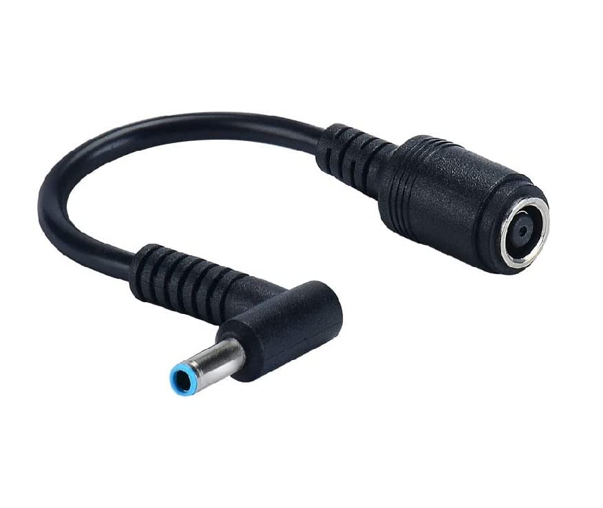 NTECHTip Adapter Converter Cable (7.4mm To 4.5mm)15cm Length For HP Stream Specter Pavilion Envy EliteBook Split Chromebook K0Q39AA (Black) (2)