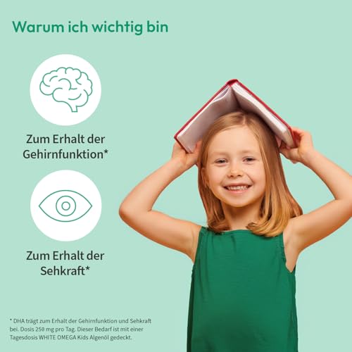 Omega 3 Kinder - 330 mg DHA pro Tagesdosis - Omega 3 vegan aus Algenöl - ohne Fischgeschmack - zuckerfrei - Algenöl Kapseln für Kinder… – Ansicht 2