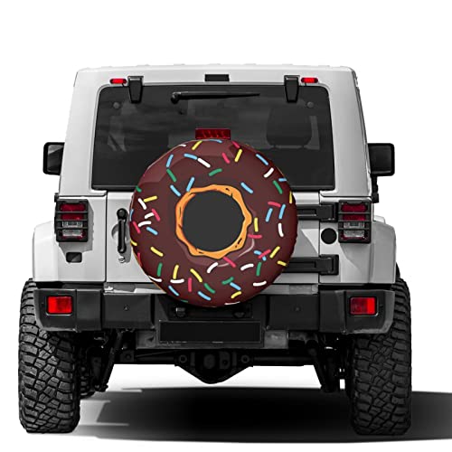 Image of Donut Spare Tire Cover Dust-Proof Wheel Tire Cover Fit Trailer, RV, SUV and Many Vehicle 14 Inch