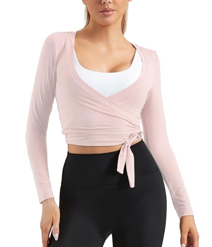 Image of Women Tie Front Shrug Long Sleeve Bolero Cardigan Lightweight Casual Tops