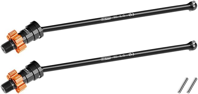 GPM 4140 Medium Carbon Steel Front/Rear Driveshaft with 7075 Alloy Hex for TRAXXAS XRT 8S X-Maxx WideMaxx Ultimate Suitable for #7895 WideMaxx Suspension Kit (Orange)