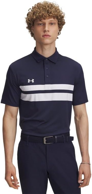 Under Armour Men's Drive Team Dual Stripe Polo Shirt - 4-Way Stretch Material