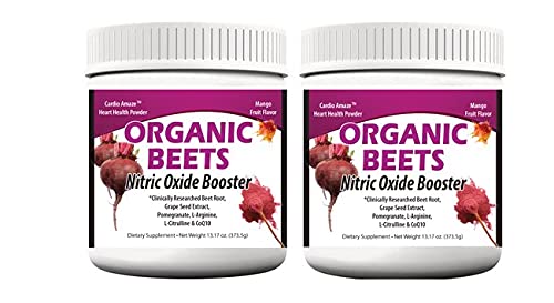 Organic Beet Root Powder 500mg per Serving | Nitric Oxide Booster | L-arginine 5000mg | L-citrulline