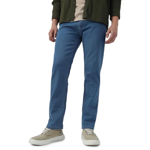 Image of NeoStreak Men's Regular Fit Washed Jeans Stretchable