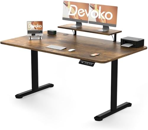 Devoko Escritorio Elevable Eléctrico con Tablero 160 x 70cm, Escr...