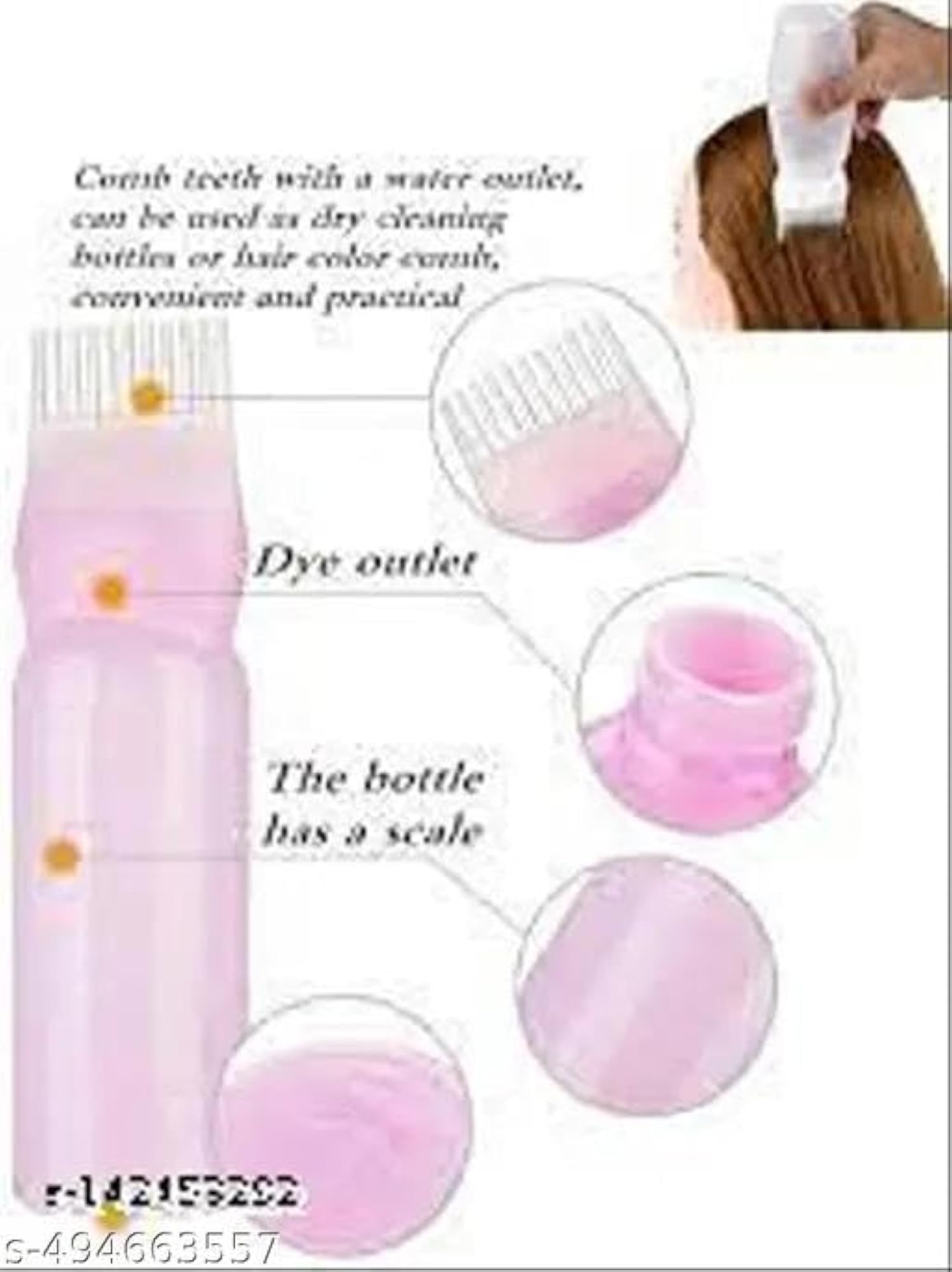 Hair Oil Applicator Bottle with Comb, 120ML Styling Tool
