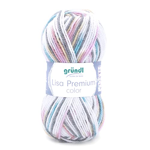 Gründl Lisa Premium Color, 1 x 50 g, Grau-Rosé-Hellblau-Color