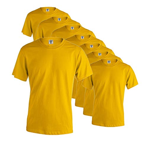 Publiclick Camisetas Lote (Pack 5) Unidades Keya, Camisetas 150gr (Mostaza, L)