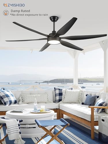 Zmishibo 66 Inch Large Led Ceiling Fans With Lights And Remote thumb #8