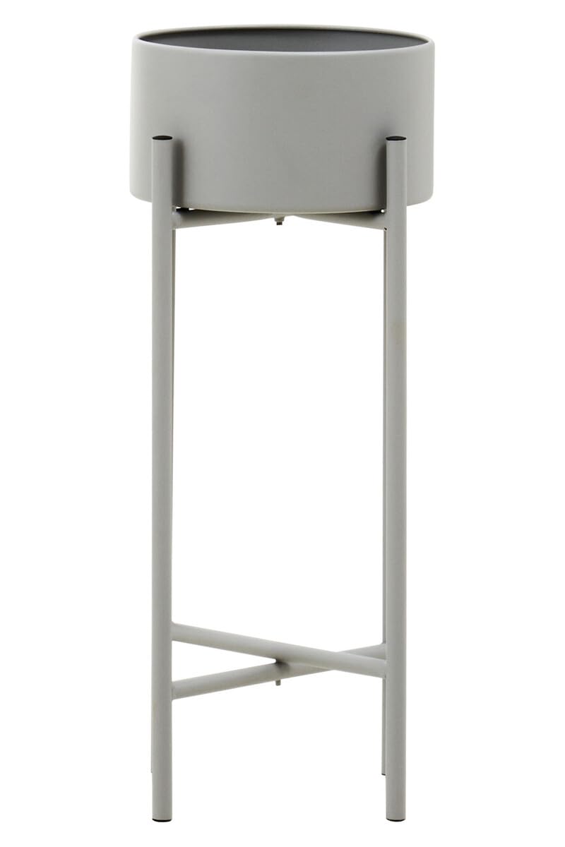 Orsina Sturdy Small Grey Floor Standing PlanterContemporary Outdoor Pot For FlowersDurable Floor Planter from B&Q
