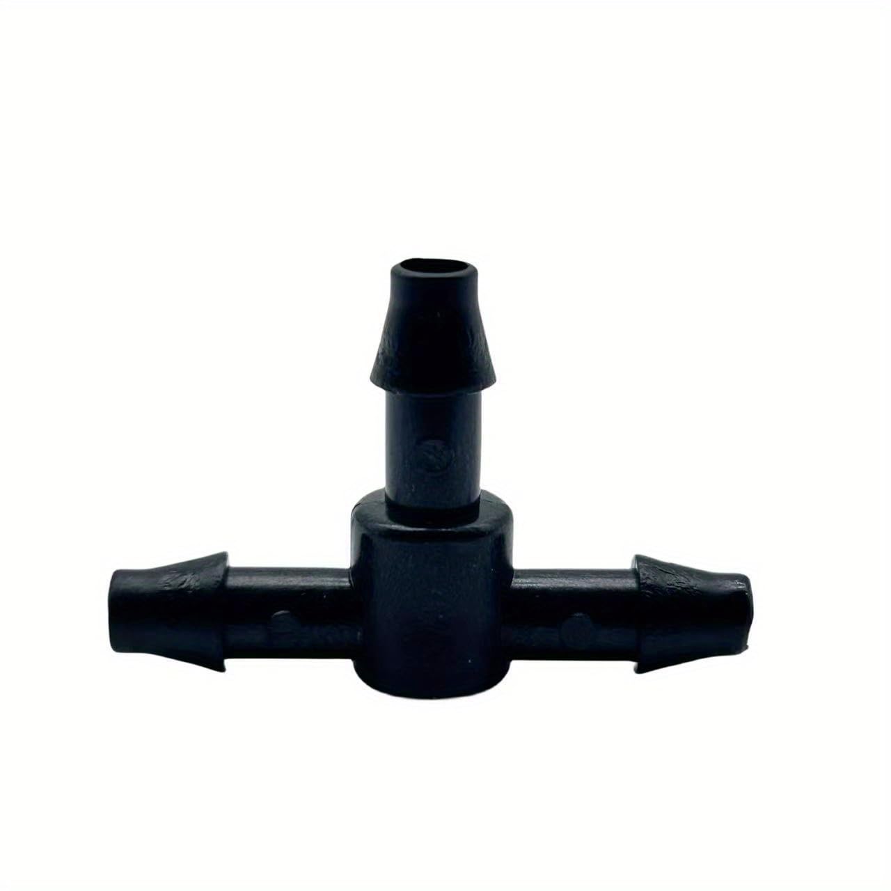 50Pcs Drip Irrigation Universal Connector 1/4 Inch Barbed Tee Tubing,Drip Irrigation Barbed Connectors 1/4''Tubing Fittings For Flower Pot Garden Lawn