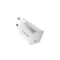 UNIQO GaN Nano Charger 30W, Caricabatterie USB-C, Tecnologia GaN, Ultra Compatto, Alimentatore Power Delivery (PD 3.0 PPS), Caricatore per iPhone, Android, Tablet, MacBook Air e MacBook Neo, Bianco