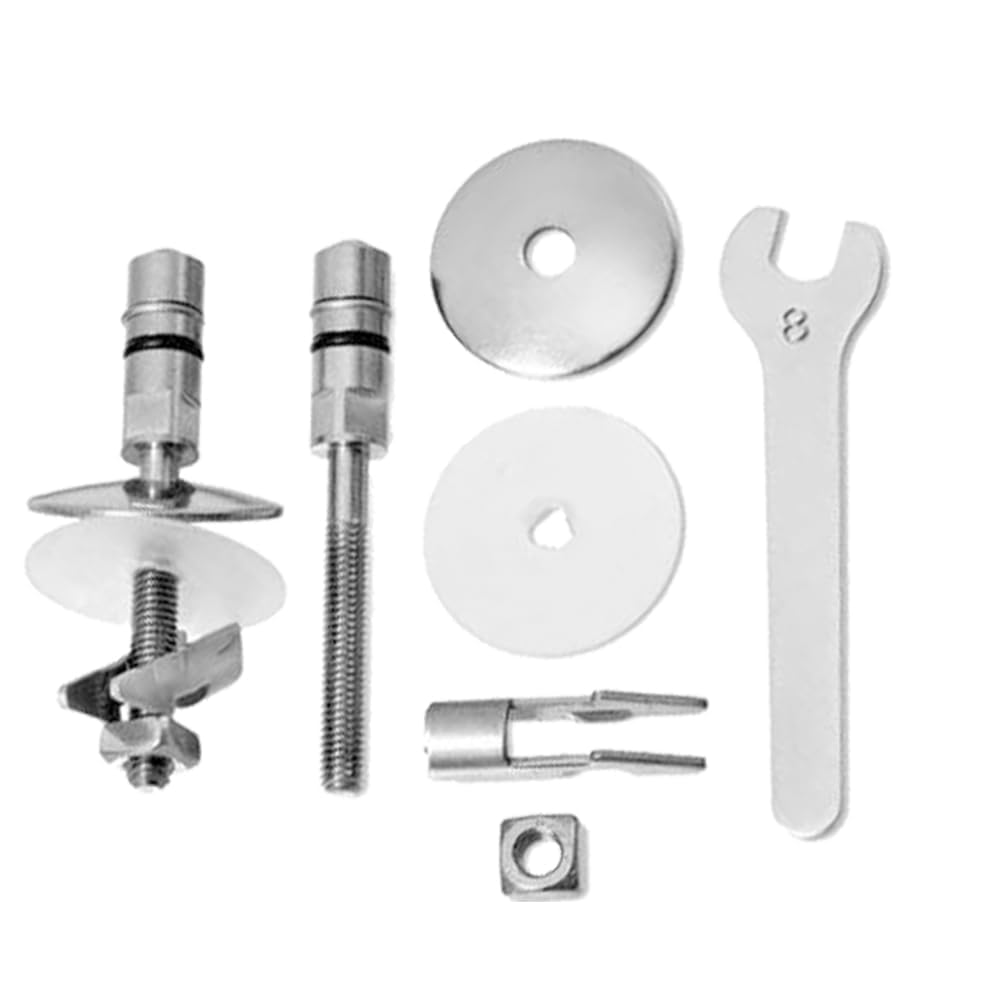 Qunyince 2Pcs Toilet Seat Fixing Hinge Compatible with HARO & LUVETT, Stainless Steel Toilet Lid Hinge Fixing Bracket, M6 x 71.5mm - Image 4