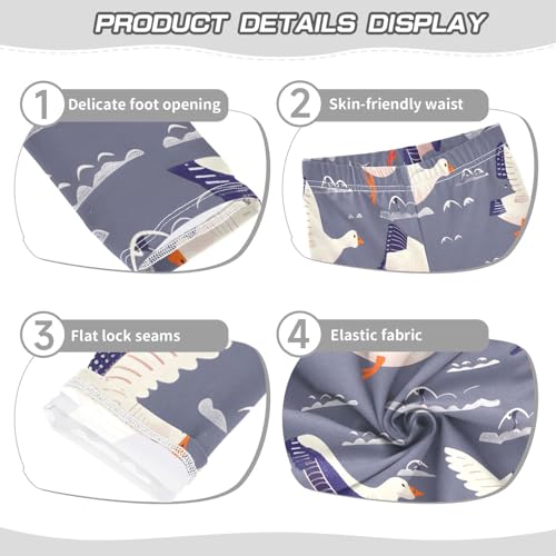 Bolaz Toddler Girls Leggings Printed Yoga Pants Leggings Wild Geese Line for Kids3