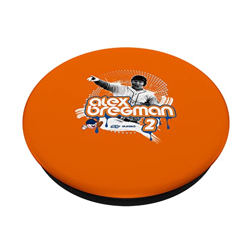 Alex Bregman Houston Baseball Sket One x MLB Players PopSockets Swappable PopGrip, Black - Image 2
