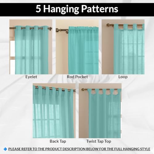 Image of HOMEMONDE Sheer Curtains for Living Room, Bed Room - Transparent Curtain Home Decor