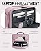 AUROTIER Rolling Laptop Bag Women, Rolling Briefcase for Women with Dual Lock, 17 Inch Computer Bag with Wheels, Roller Underseat Carry On Luggage Personal Item Suitcase for Work Travel Business