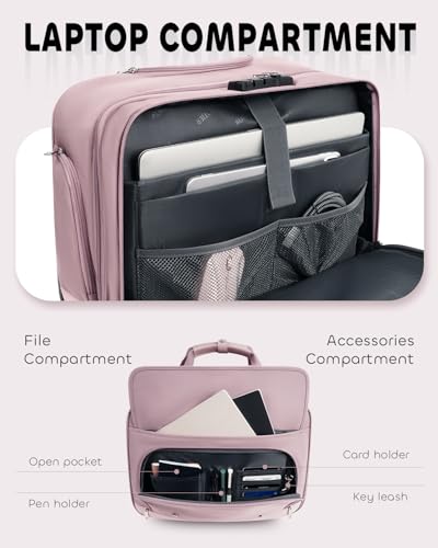 AUROTIER Dual-Lock Rolling Briefcase for Women