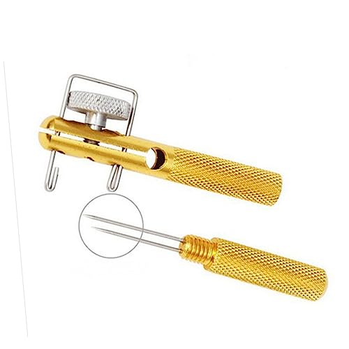 Balacoo 2Pcs Portable Metal Hook Tying Device Durable Fishing Knotter Tool for Attachment Lightweight and Compact Fishing Accessory for Anglers Golden