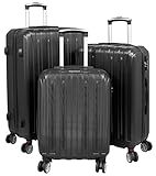 kofferset 3 teilig günstig mittelgroßer Citykoffer: Außenmaße ca. 66x44x25cm (mit Rädern & Griffen) / Packvolumen ca. 66 Liter / Leergewicht nur ca. 3,1 kg