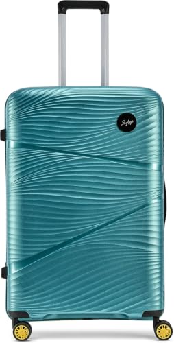Image of Skybags Swirl Set of 3 Trolley Bag 56, 65 & 75cm | Small+Medium+Large | Hard Luggage | 8 Wheels Suitcase | Combination Lock with Anti-Theft Zipper | Polypropylene | 3 Years Warranty - Unisex (Cyan)