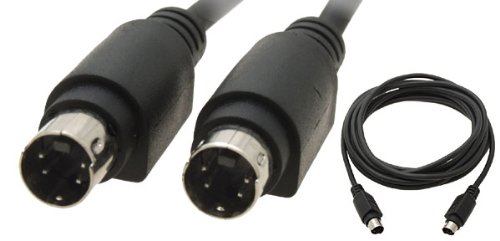 uxcell M/M S-Video 4 PIN Male to Male Cable for DVD VCR TV HDTV Black