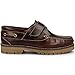 Produktbild PAYMA - Herren Damen Kinder Bootsschuhe Segelschuhe Mokassins aus Seahorse Geölt Leder 3 Eye Classic Docksides. Gummisohle. Klettverschluss. Farben: Klettverschluss Braun. Größe EU 45