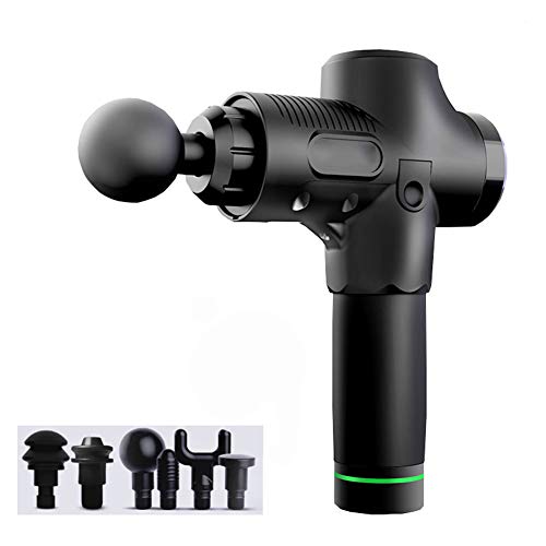 Preisvergleich Produktbild CBPE Massagepistole Muskel Massagegerät, Perkussions-Handmassagegerät Vibrationsgerät Zur Entspannung Von Nacken Schulter Rücken Mit 6 Massageköpfen Und 20 Geschwindigkeiten,Schwarz
