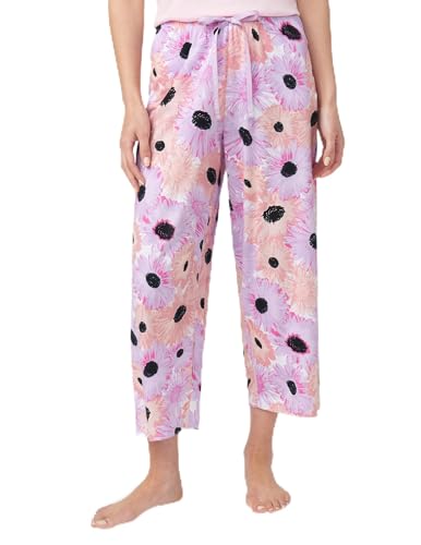 Image of HUE Women's Summer Vacation Pajama Separates, Soft, Whimsical Print Pjs with Tropical Beach Themes, Flip Flops, Cocktails