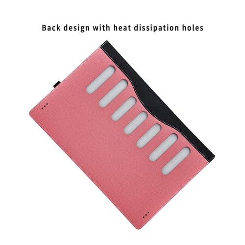 Laptop Cover Case for 16 inch Lenovo Yoga 7 2-in-1 16AHP9 /16IML9 & Yoga 7 16'' Series & Yoga Slim 7 Pro 16ACH6 16ARH7 16IAH7,PU Leather Protective Shell Detachable Laptop Bag Accessory (Pink)