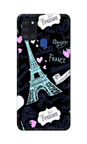 Image of PRINTFIDAA Lovers Famous Place Eiffel Tower in Paris Printed Designer Hard Back Case Cover for Samsung Galaxy A21S, SM-A217F / DS, SM-A217M / DS, SM-A217F / DSN -(SS) MVN1003