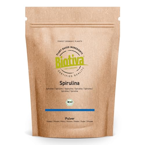 Spirulina Pulver Bio 500g - Algenpulver - abgefüllt und kontrolliert in Deutschland - Biotiva