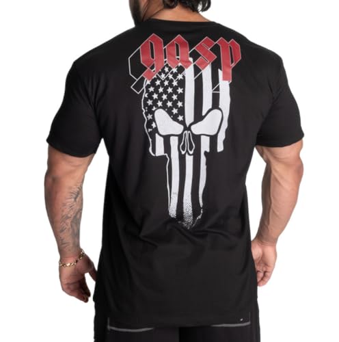 GASP Skull Standard Tee Black Bodybuilding T-Shirt (DE/NL/SE/PL, Alphanumerisch, 4XL, Regular, Regular, Black-999)