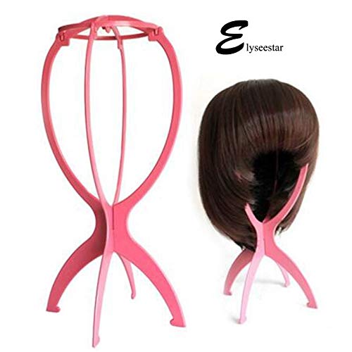 elysee starPink Wig Display Stand Holder - Durable, Stable, Folding, Cap Holder, Collapsible, Hat Stand (1pc)