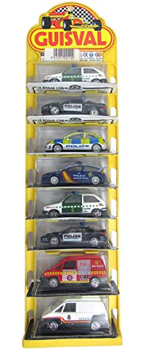 Guisval - Servicios públicos, set de 8 coches, de metal, escala de 1:58 (02514)