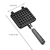 lyrlody Non stick Coating, Long Handle, Aluminum Alloy Stovetop Waffle Maker Pan, User friendly Design with Specific Compatibility, Efficient Use and Maintenance for Breakfast Cooking #1