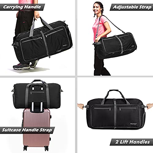 Gonex 150L Travel Duffel Bag Foldable Extra Large Duffle Bag XL Heavy Duty for Men Women for Luggage Shopping Black
