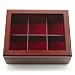 Tea Box - Luxury Wooden Tea Storage Chest from The Apace Living Premier Collection - 6 Adjustable Compartment Tea Bags Organizer Container - Elegantly Handmade w/Scratch Resistant Window