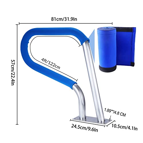 Barandal para piscina acero inoxidable 81x57 cm miniatura 2
