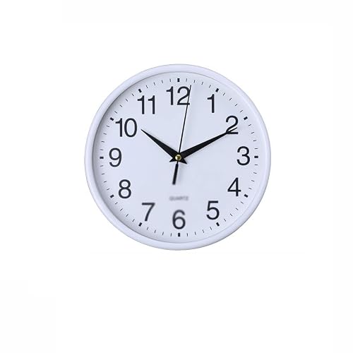 Eines B Silent Decorative Wall Clock Home Living Room Study Round Wall-Mounted Decorative Wall Clock Hotel Digital Decoration Simple Clock Easy To Read
