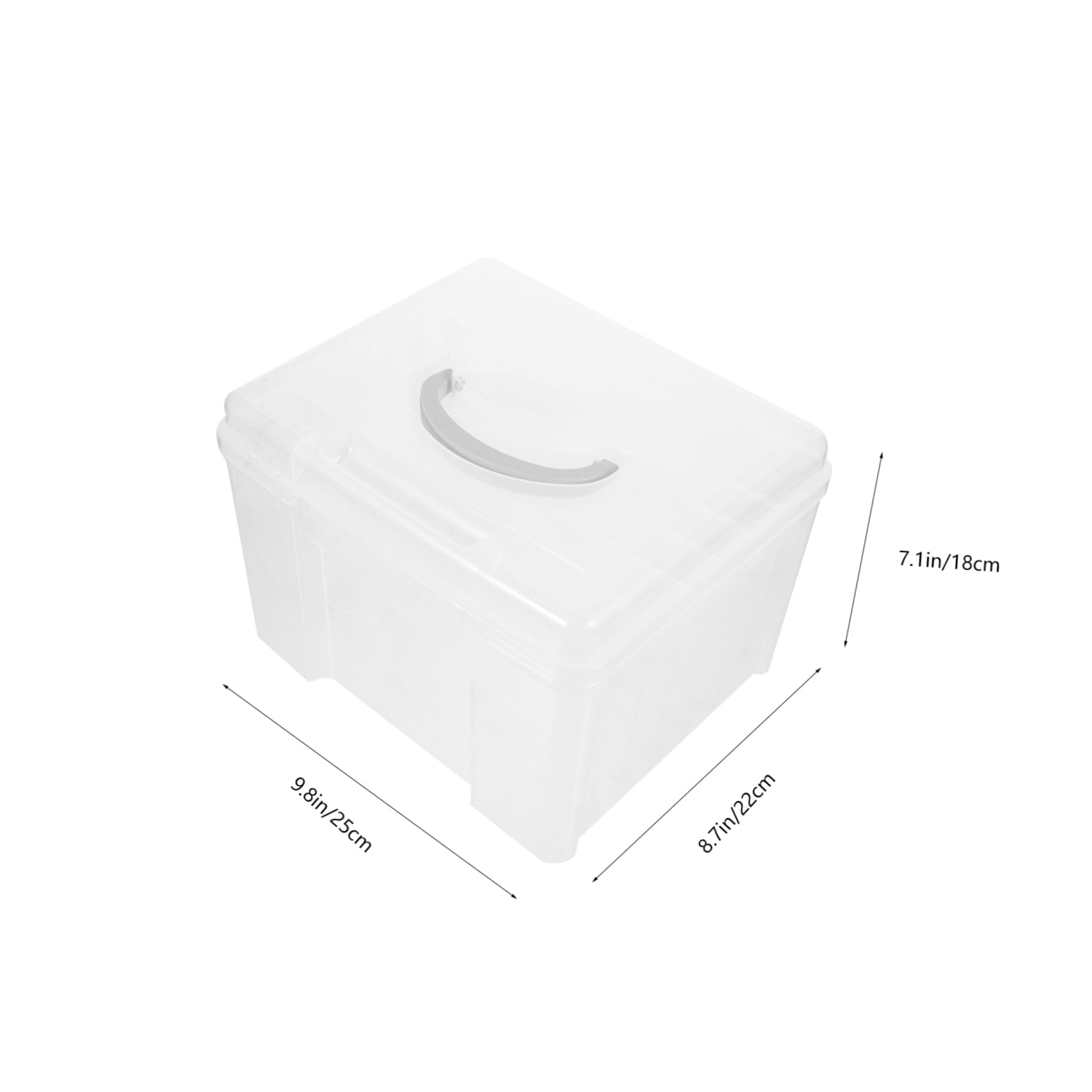 Gatuida Scatola di Organizer per Documenti in Plastica con Sei Griglie e Maniglia Trasparente Scatola per Documenti Portatile Organizer per Certificati di Biglietti di Auguri