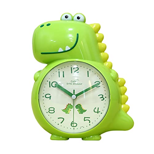 FREEUP Réveil Analogique Silencieux Enfant, reveil de Voyage analogique Lumineux, Réveil Matin a Piles Garçon Fille sans tic-tac, Fonction Snooze, Horloge de Table Chevet Chambre (Hellgrün) Cover