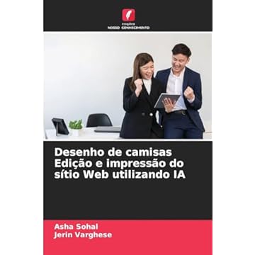 Capa do livro Desenho de camisas Edição e impressão do sítio Web utilizando IA
