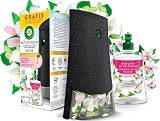 Deodorante per ambienti Air Wick Active Fresh, confezione contenente 1 diffusore automatico senza aerosol, 1 ricarica "Bouquet di Gelsomino e Peonia Bianca" (228 ml) e 2 batterie AA