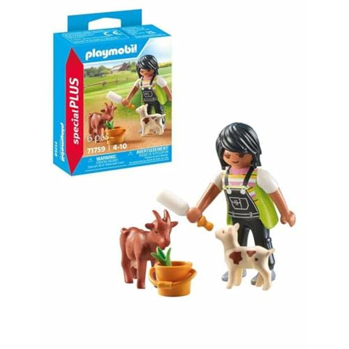 Fermière Avec Chèvre Et Chevreau Playmobil La Boite - vue 7
